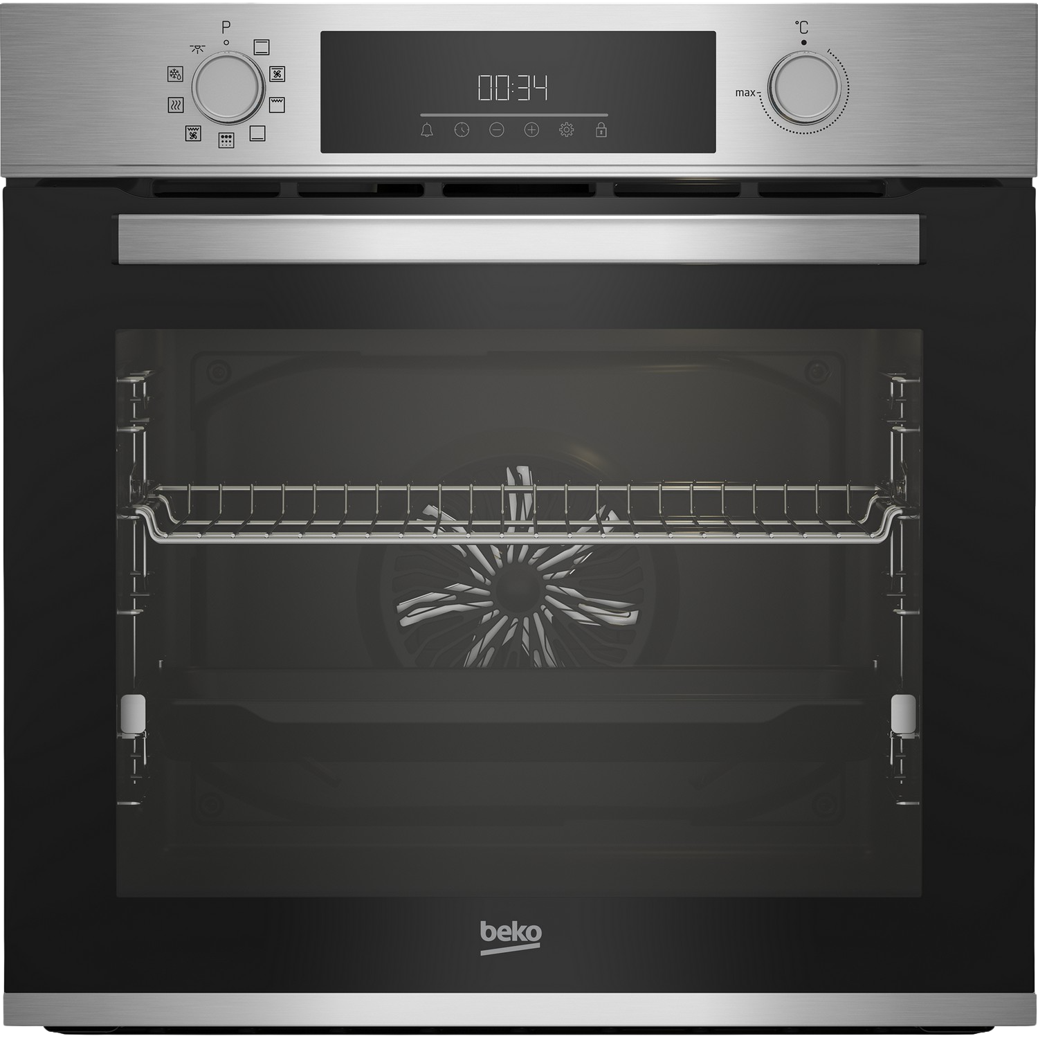 Horno – Beko BBIM12309XPE, 72 l, Multifunción, Pirolítico, Función vapor, 59.4 cm, Negro