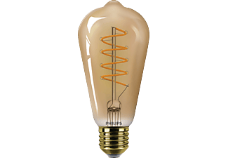 PHILIPS classic Vintage Edison Lampe mit 25W, Gold, dimmbar LED Lampe E27 Warmweiß