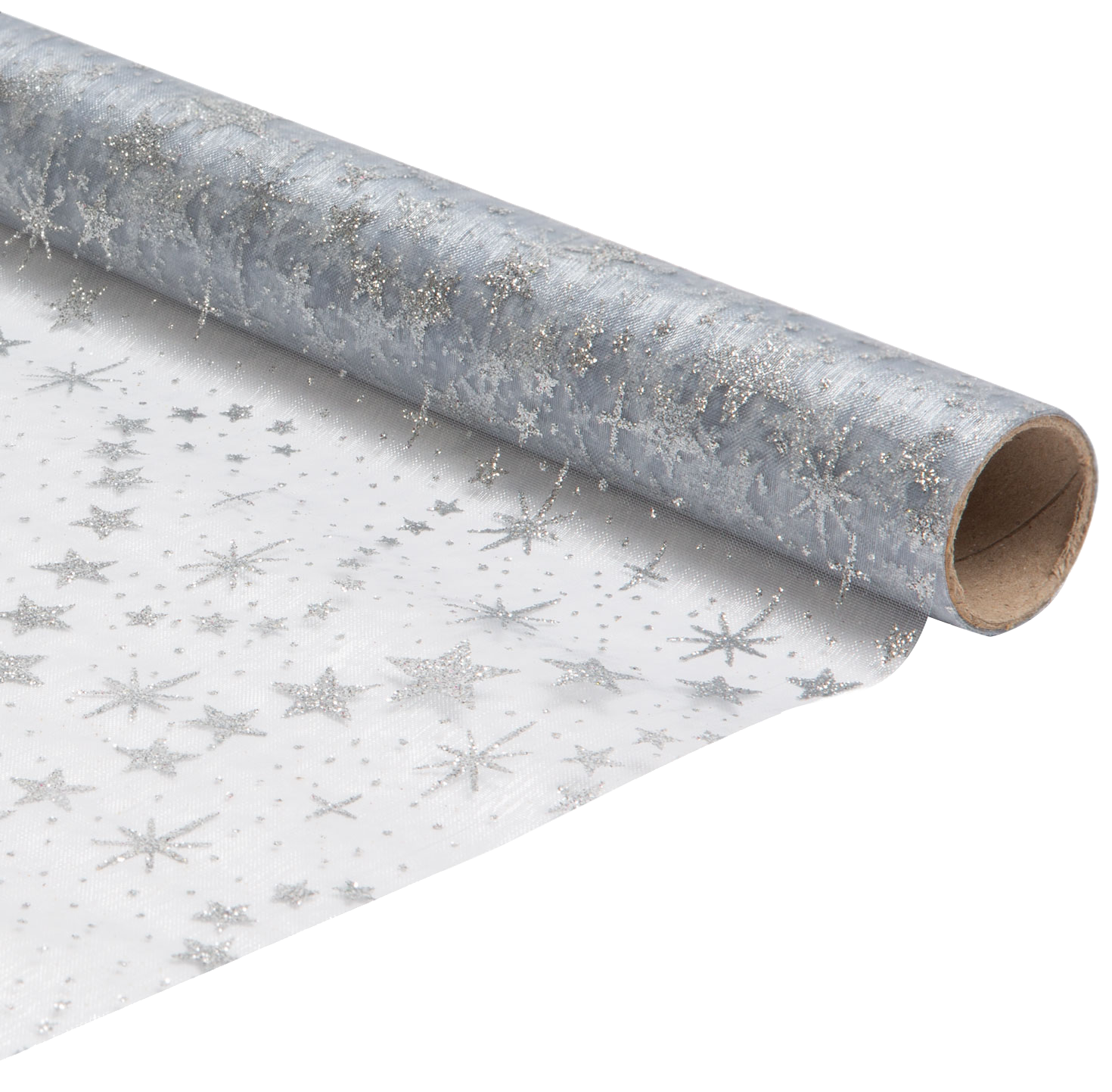 FAMILY CHRISTMAS 58200G Karácsonyi asztalterítő futó - szürke / ezüst 180 x 28 cm