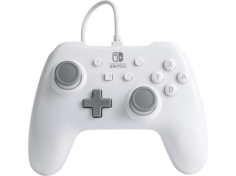 Mando  PDP Faceoff Deluxe, Para Nintendo Switch, Con cable, USB, Jack 3.5  mm, Blanco y Negro