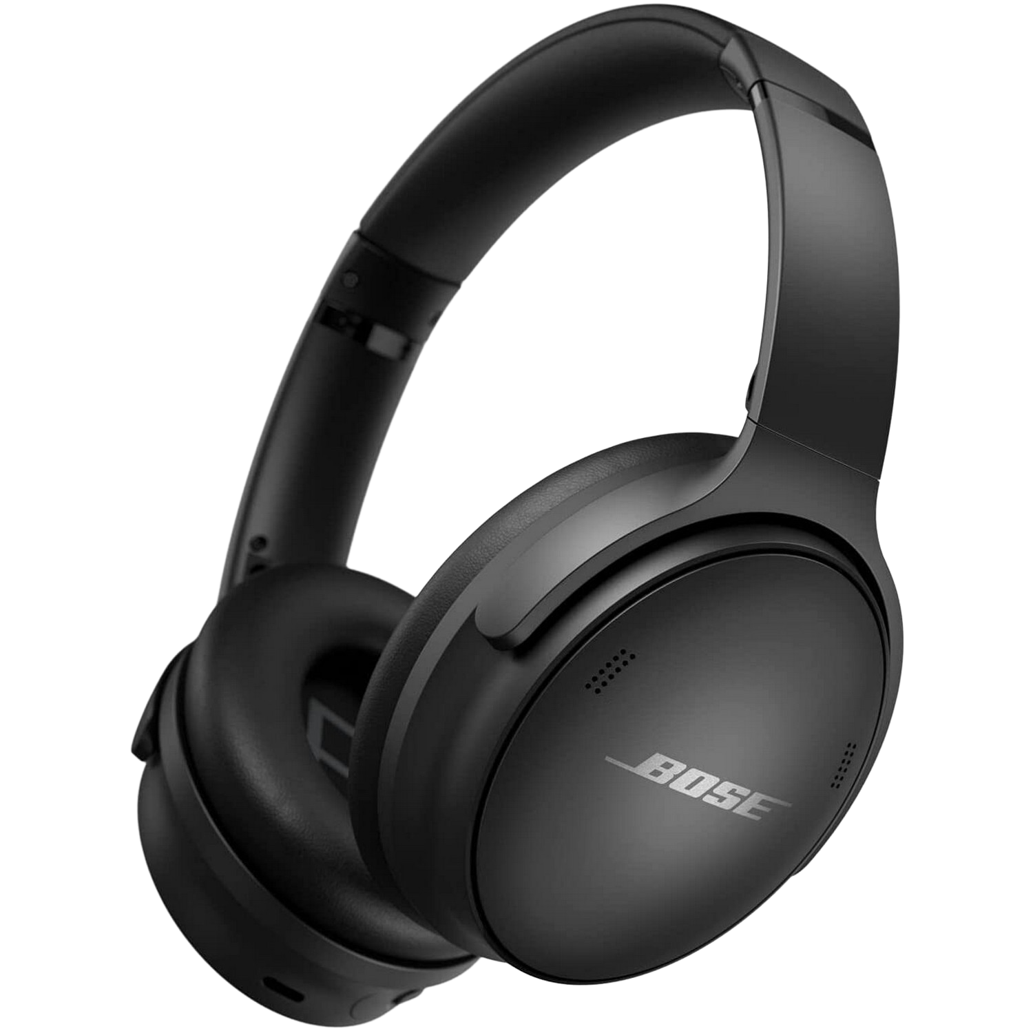 Auriculares inalámbricos - Bose QC45, De diadema, Bluetooth, Hasta 24h, Cancelación ruido, Micrófono, Negro