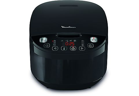 Robot de cocina - Moulinex Simply Cook Plus, 750 W, 12 programas, Fuzzy Logic, Antiadherente, Negro