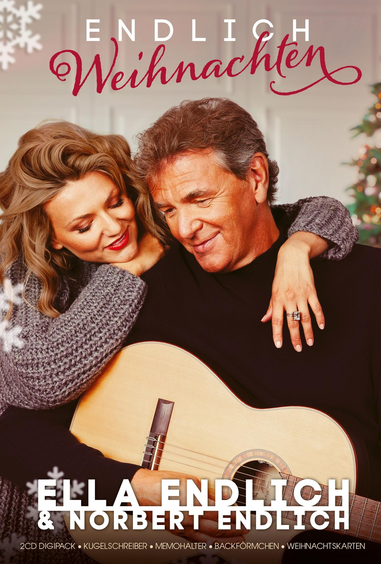 Albumcover von Ella Endlich und Norbert Endlich mit Text 'Endlich Weihnachten'.