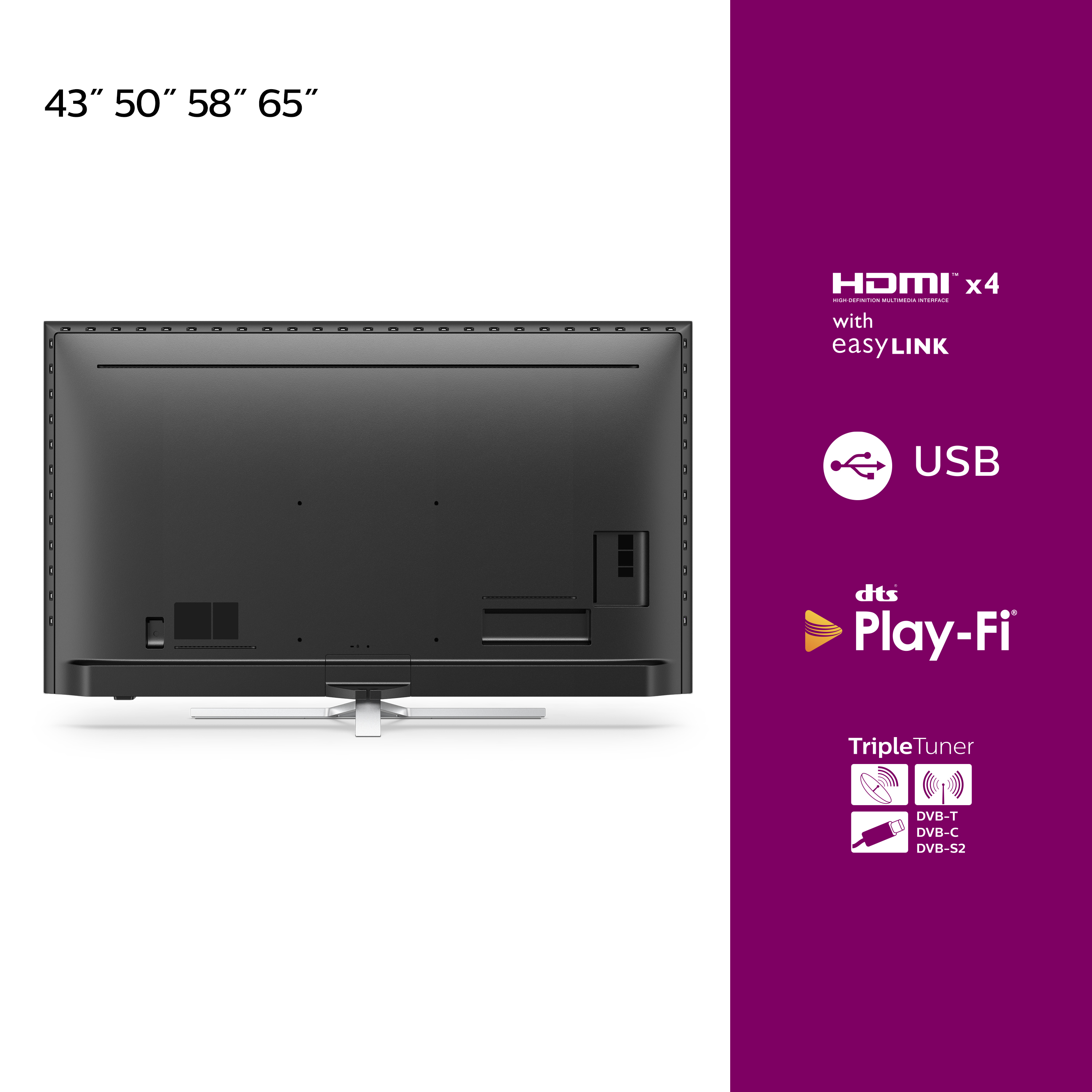 PHILIPS 65PUS8506 65'' 164 Ekran Uydu Alıcılı Android Smart 4K