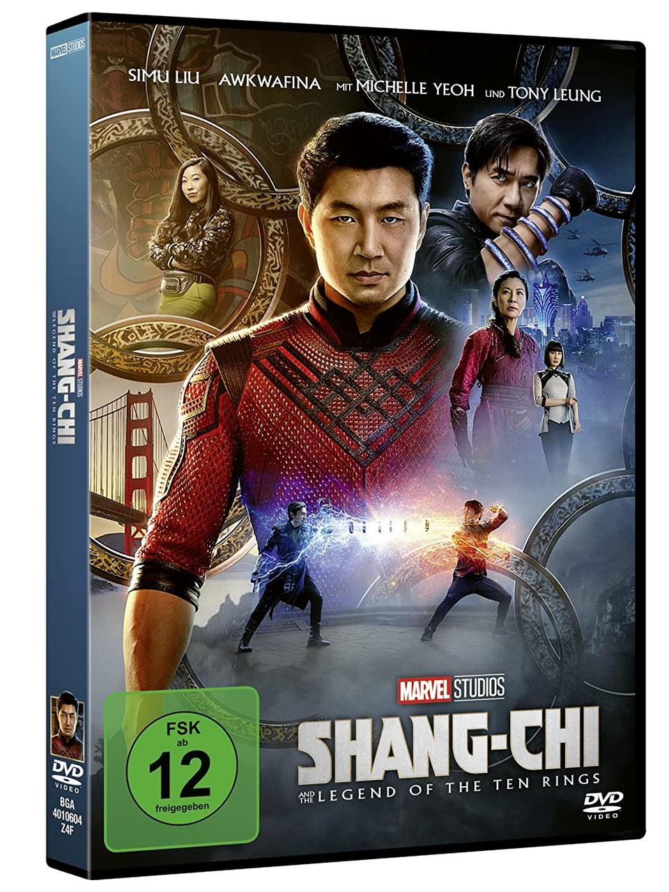 DVD-Cover mit Schauspielern, einer Stadt und einem Logo.