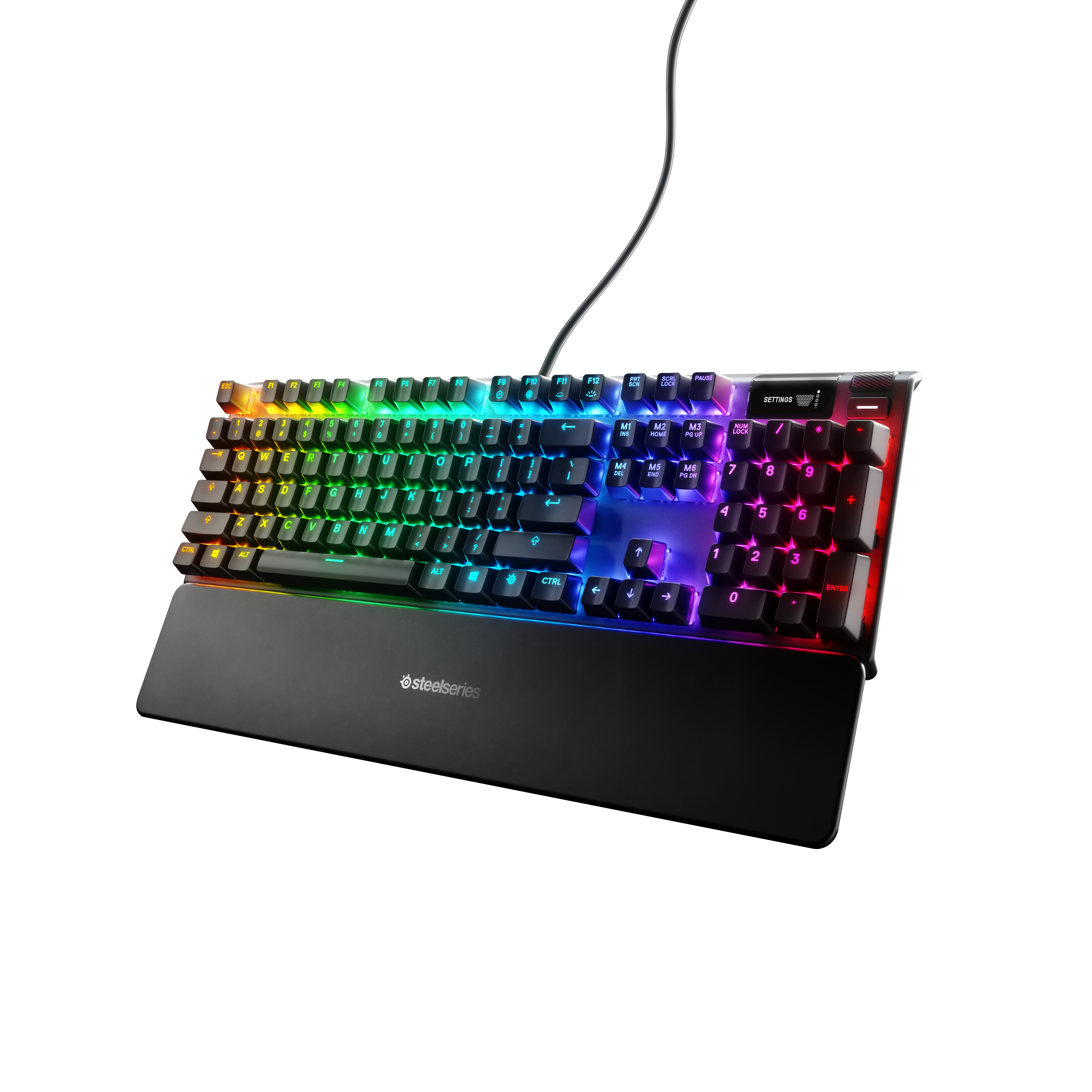 STEELSERIES 64770 APEX 7 BLUE, Gaming Tastatur, Mechanisch, Sonstiges, Kabelgebunden, Schwarz