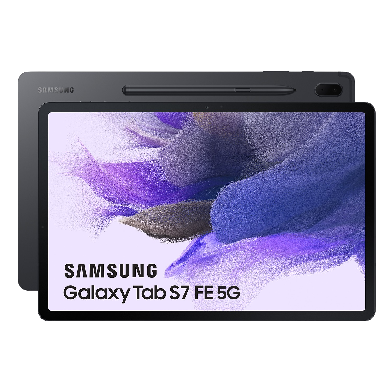 Tablet - Samsung Galaxy Tab S7 FE 5G, 64 GB, Negro, WiFi, 12.4" WQXGA, 4 GB RAM, Qualcomm SM7225-4-AB, Android