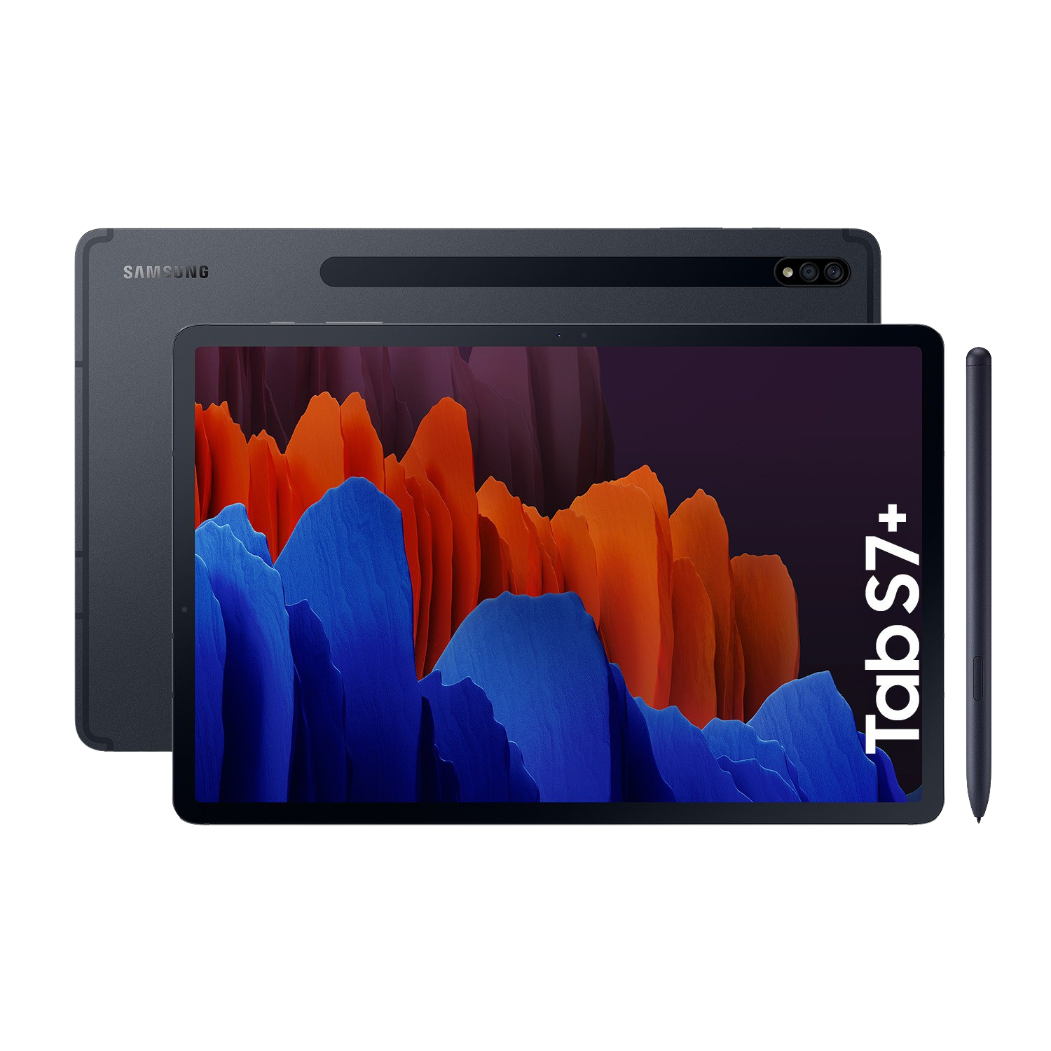 Tablet - Samsung Galaxy Tab S7+, 128 GB, Negro, WiFi, 12.4", 6 GB RAM, Snapdragon 865 Plus, Android 10