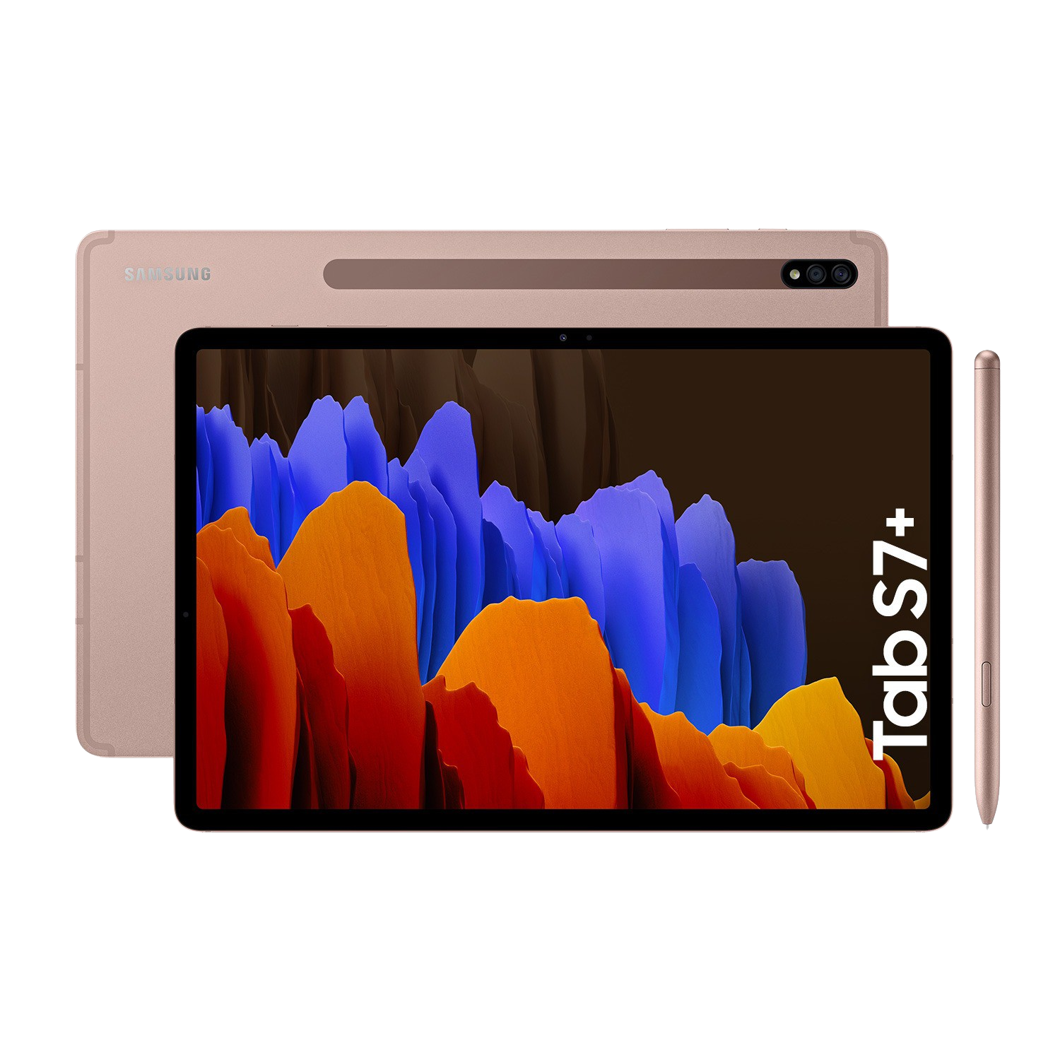Tablet - Samsung Galaxy Tab S7+, 128 GB, Bronce, WiFi, 12.4", 6 GB RAM, Snapdragon 865 Plus, Android 10