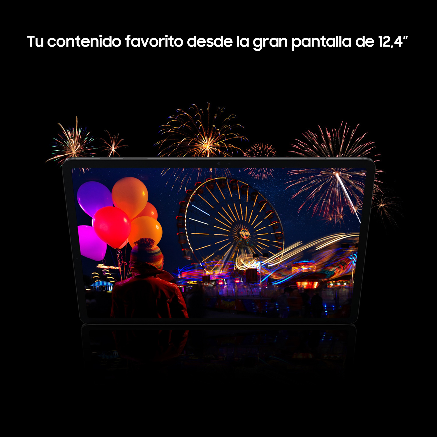Tablet - Samsung Galaxy Tab S7+, 128 GB, Plata, WiFi, 12.4", 6 GB RAM, Snapdragon 865 Plus, Android 10