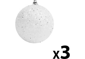 FAMILY CHRISTMAS 58221C Dekor hógömb - akasztható - 8 cm - 3 db / csomag
