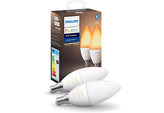 PHILIPS HUE White Ambiance 4 W LED Kronljus E14 2-pack