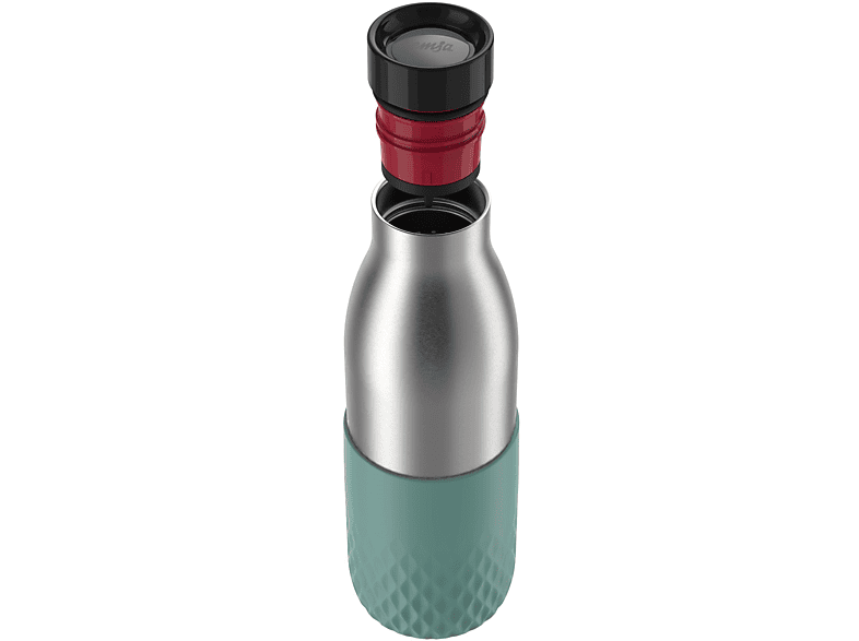 EMSA N31106 Bludrop Sleeve Trinkflasche Edelstahl/Grün