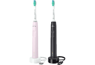 Cepillo eléctrico – Philips 3100 HX3675/15, Sensor de presión, Tecnología sónica, 2 Temporizador, Negro