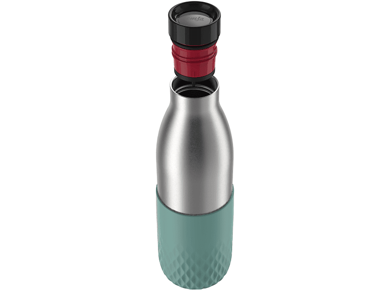 EMSA N31112 Bludrop Sleeve Trinkflasche Edelstahl/Grün