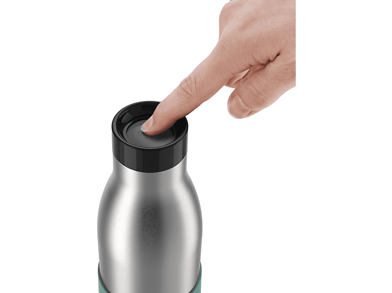 EMSA N31106 Bludrop Sleeve Trinkflasche Edelstahl/Grün