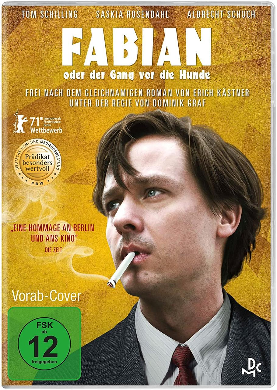 DVD-Cover des Films 'Fabian'. Es zeigt einen Mann, der raucht, mit Text und Filmtitel.