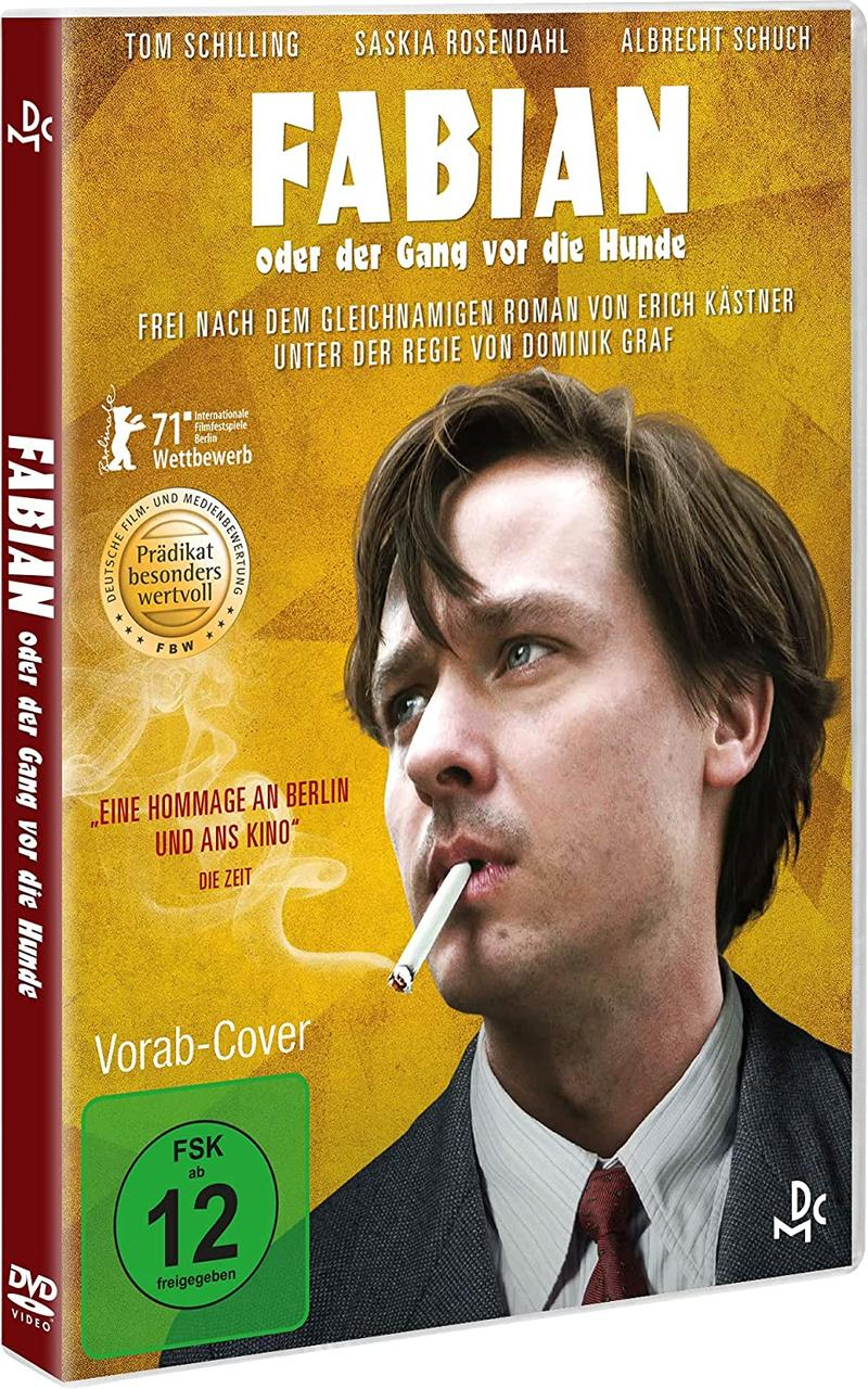 DVD-Hülle des Films 'Fabian' mit einem Mann, der eine Zigarette raucht.