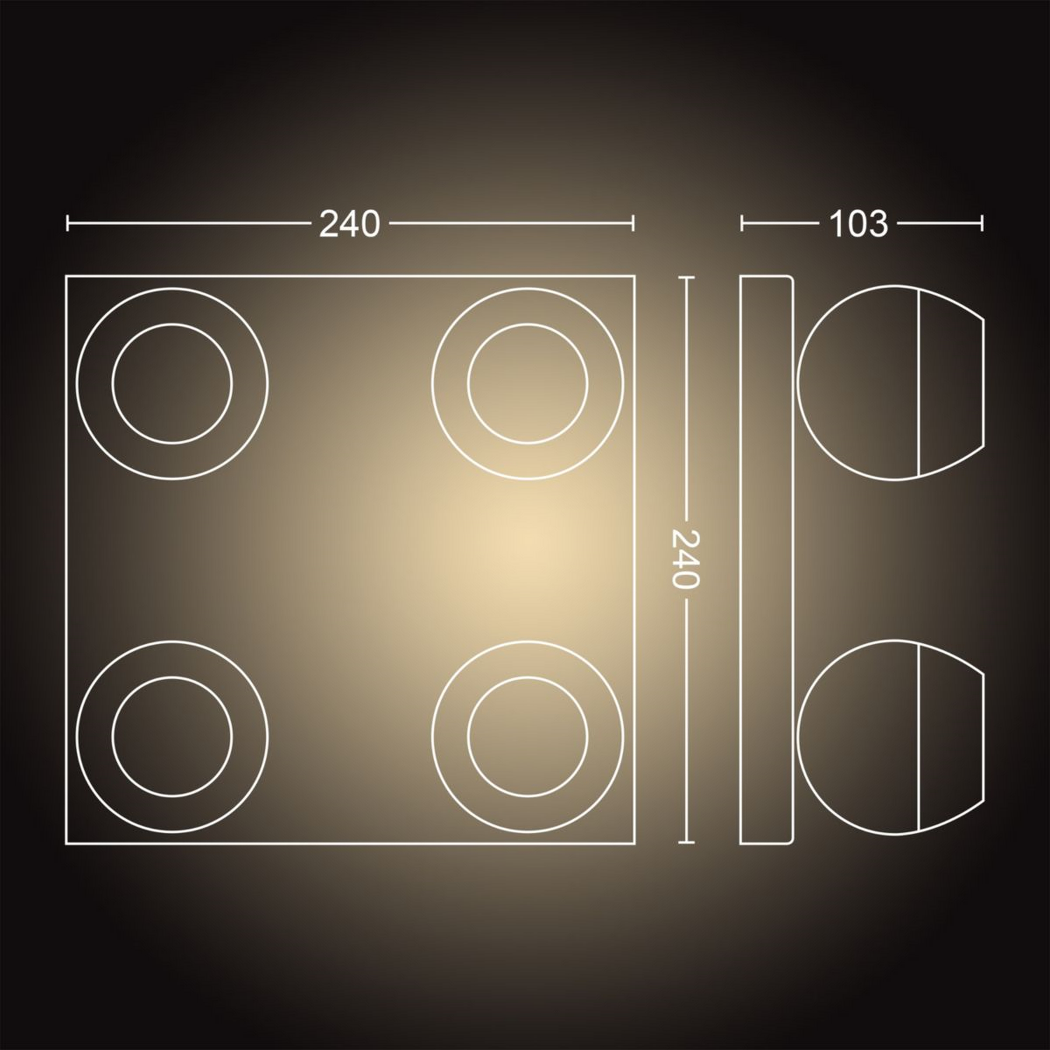 Lámpara portátil Bluetooth - Philips Hue Buckram 4, LED, Luz blanca cálida a fría, Alexa y Google Home, Negro