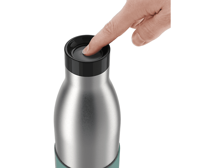 EMSA N31112 Bludrop Sleeve Trinkflasche Edelstahl/Grün