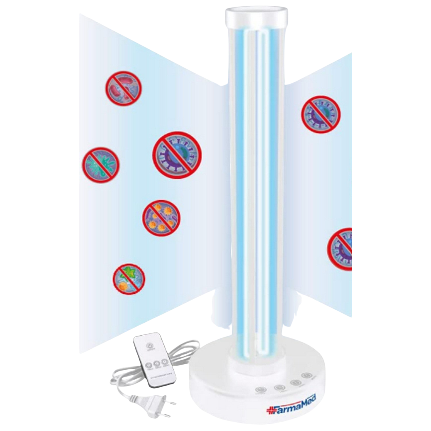 Uvc Farmamed 05441 germicida usb recargable sensor radar temporizador blanco esterilización inteligente 153060 minutos 40 999