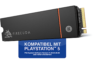 SEAGATE 1TB SSD Festplatte FireCuda 530 mit Kühlkörper, kompatibel mit PS5, Bis 7.300 MB/s, Rescue Service