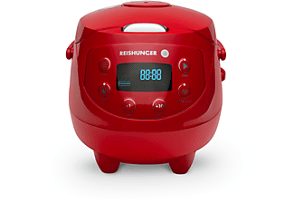REISHUNGER Digitaler Mini Reiskocher 0.6l, Rot