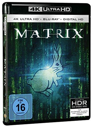 Matrix Blu-ray-Disc-Hülle mit einem Hasen und grünem Code.