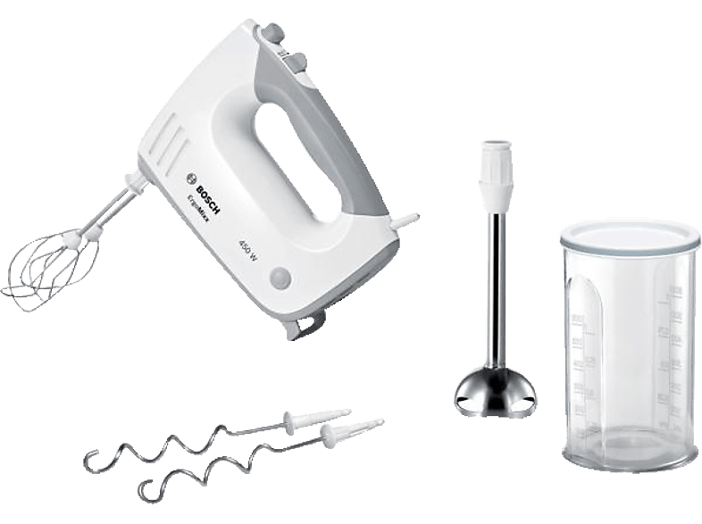 BOSCH MFQ36470 Handmixer Weiß/Grau (450 Watt) Handmixer in Weiß/Grau