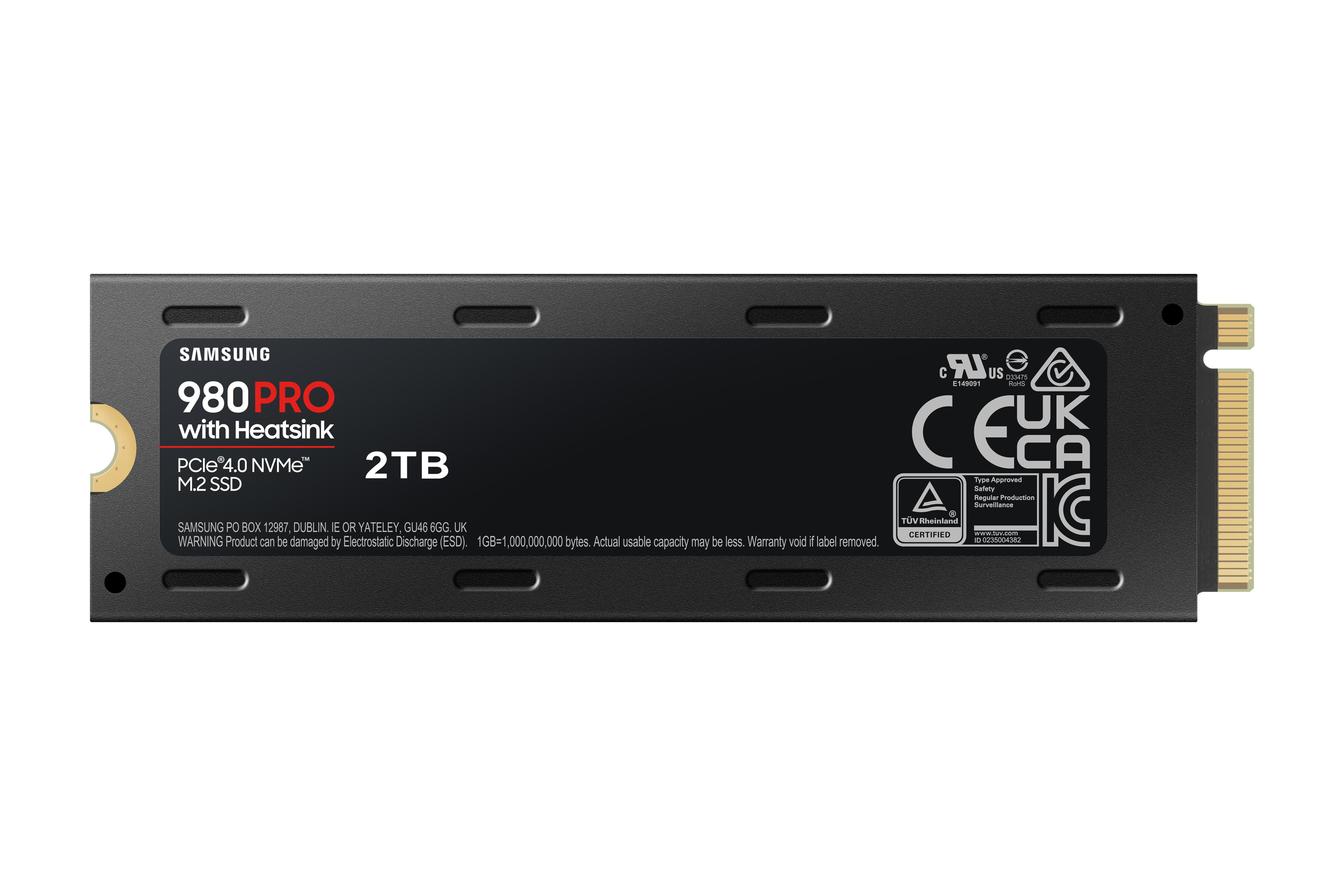 SAMSUNG 980 PRO Heatsink PS5 2 TB, Gaming Festplatte, Schwarz
