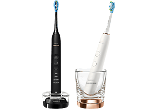 PHILIPS SONICARE DiamondClean 9000 HX9914/57 Duo - Spazzolino elettrico sonico (Nero e oro rosa)