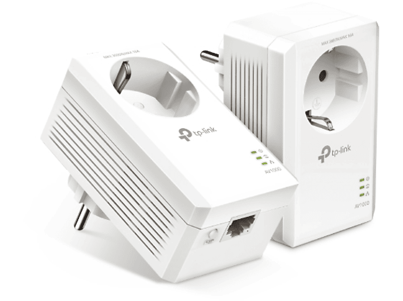TP-LINK Powerline TL-PA7019P Kit mit Steckdose, AV1000, Gigabit-LAN-Port, Weiß