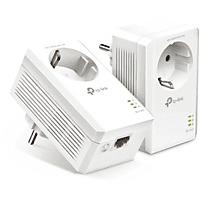 TP-LINK Powerline TL-PA7019P KIT mit Steckdose, AV1000, Gigabit-LAN-Port, Weiß