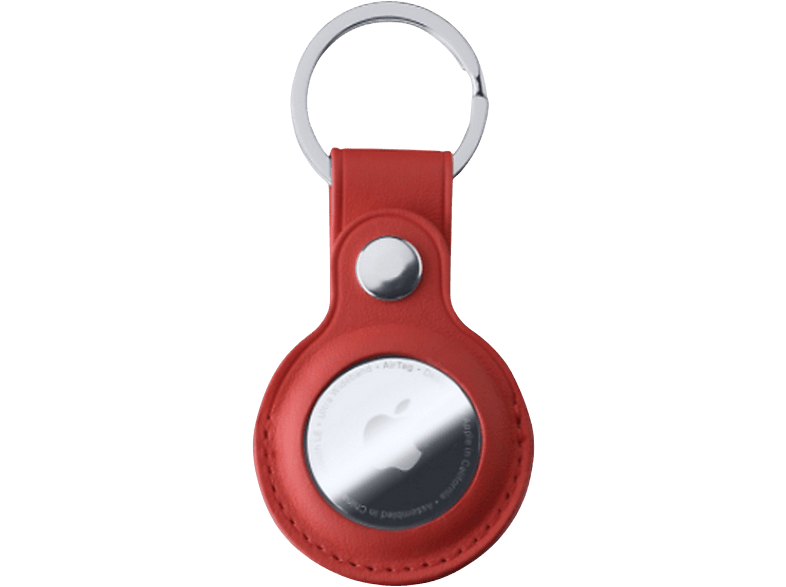 Llavero - CellularLine AIRTAGCLASSR, Para AirTag, Polipiel, Rojo