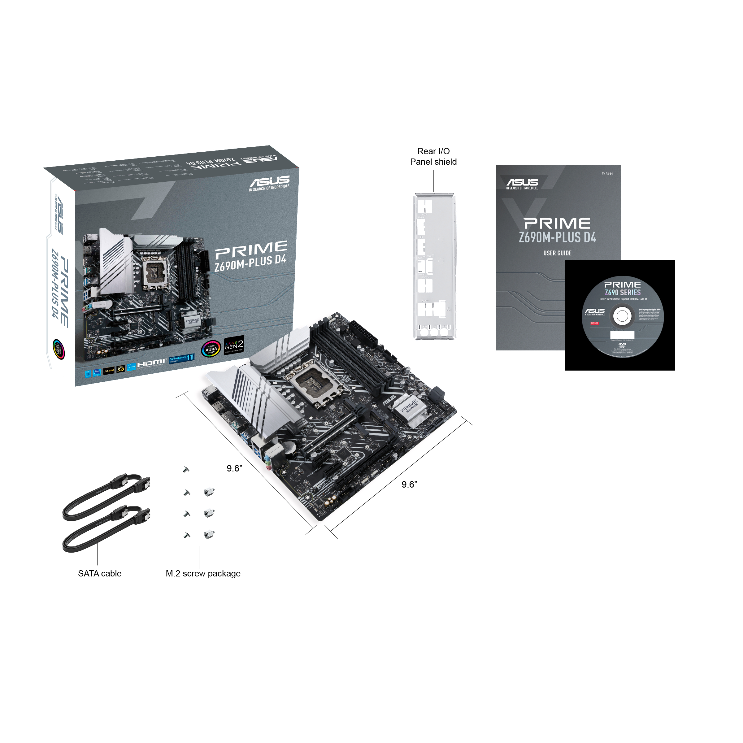 ASUS PRIME Z690M-PLUS D4 Mainboard Schwarz