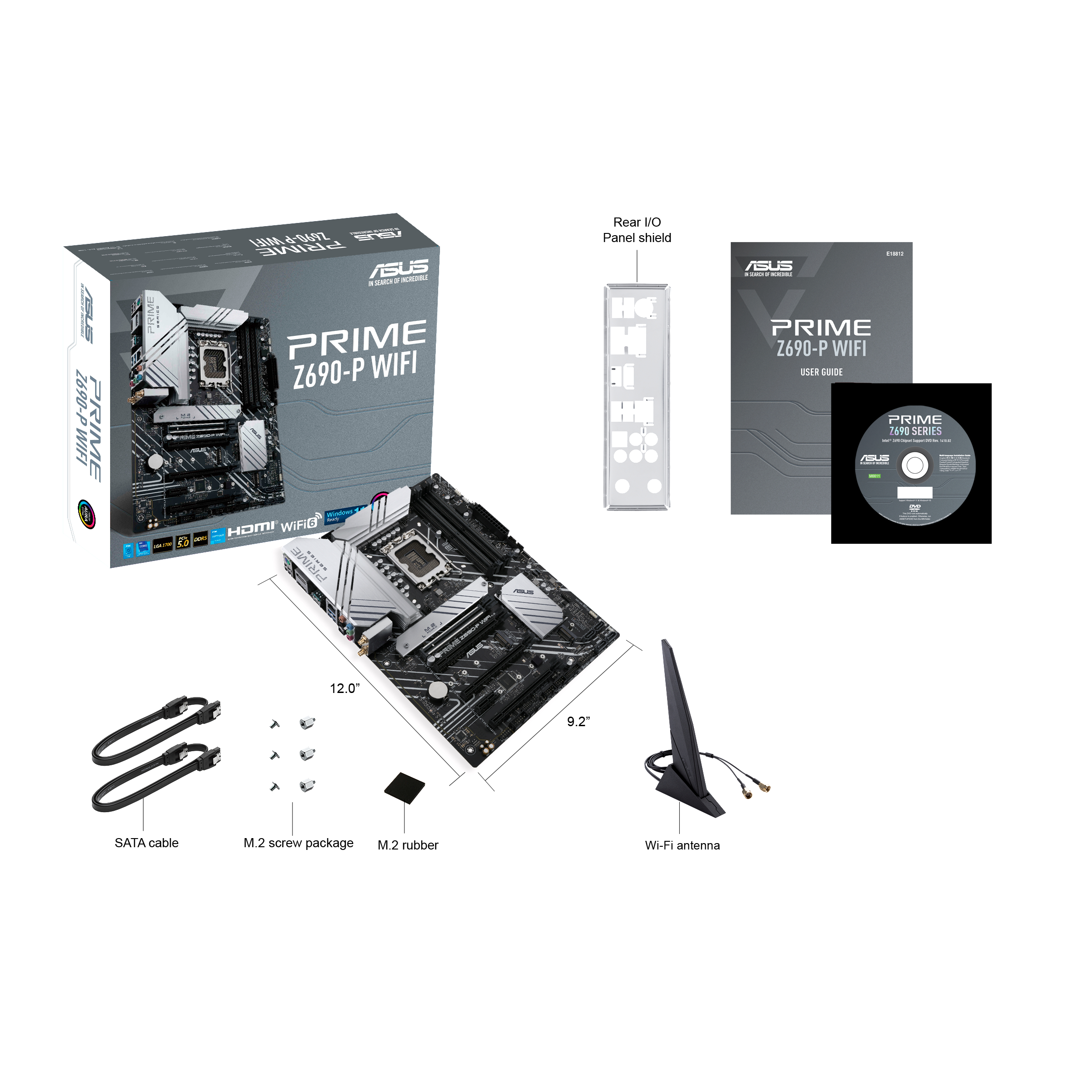 ASUS PRIME Z690-P WIFI Mainboard Schwarz