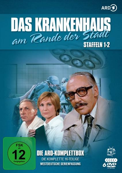 DVD-Cover von 'Das Krankenhaus am Rande der Stadt' mit Schauspielern und Titel.