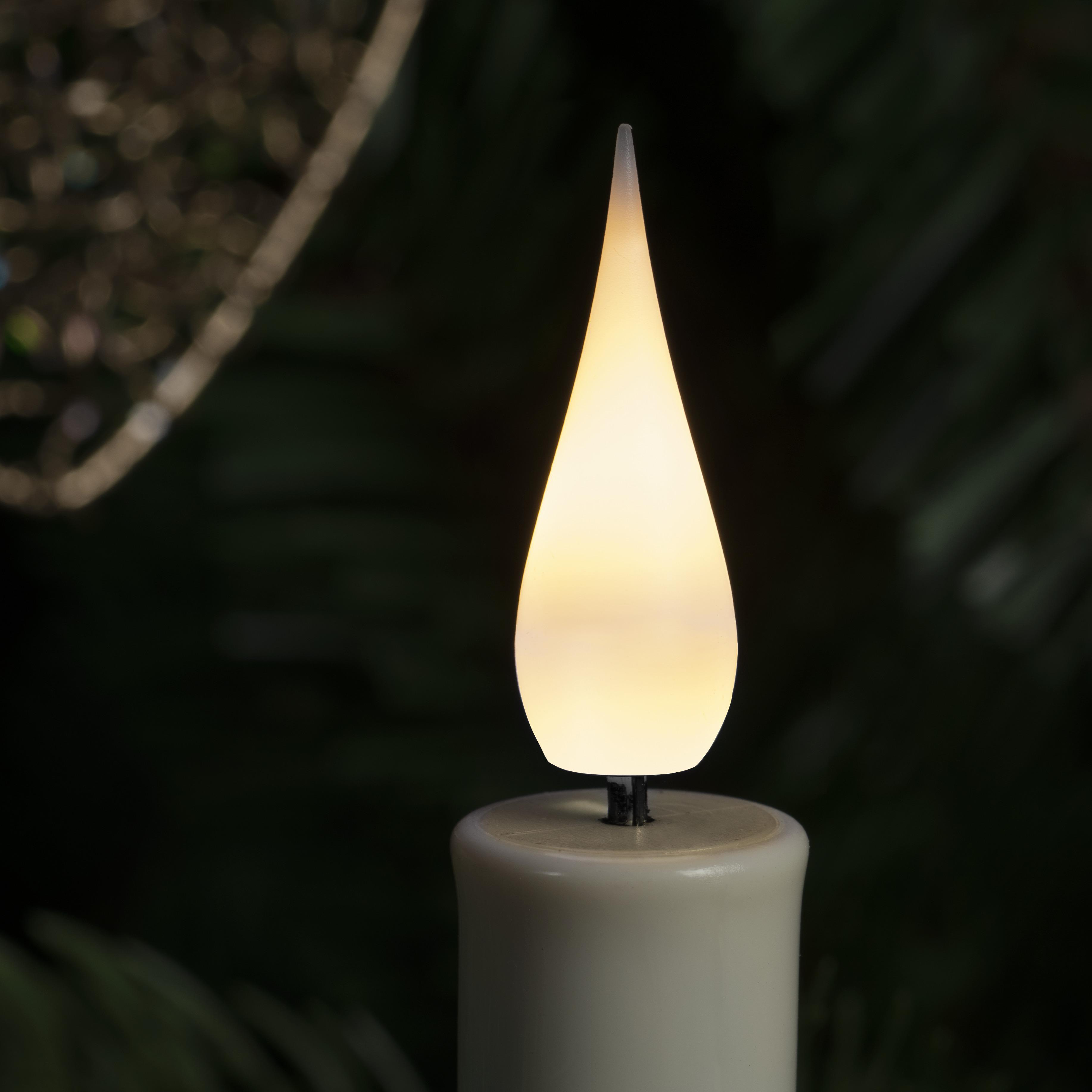 KONSTSMIDE LED Baumkerzen mit Weihnachtsbeleuchtung, Weiß Weiß, Warm Fernbedienung