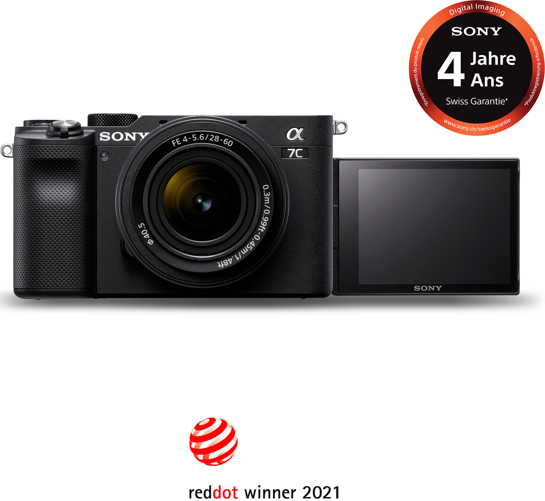 SONY Alpha 7C Body + FE 28-60 mm F4-5.6 - Fotocamera Nero