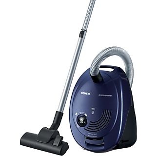 SIEMENS VS 06 B 1110 Bodenstaubsauger mit Beutel (81 dB(A), maximale Leistung: 700 Watt, Moonlight Blue)