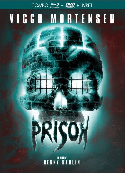 Filmposter: Prison. Schedel in een bakstenen muur, titel onderaan. Donker, met Viggo Mortensen.