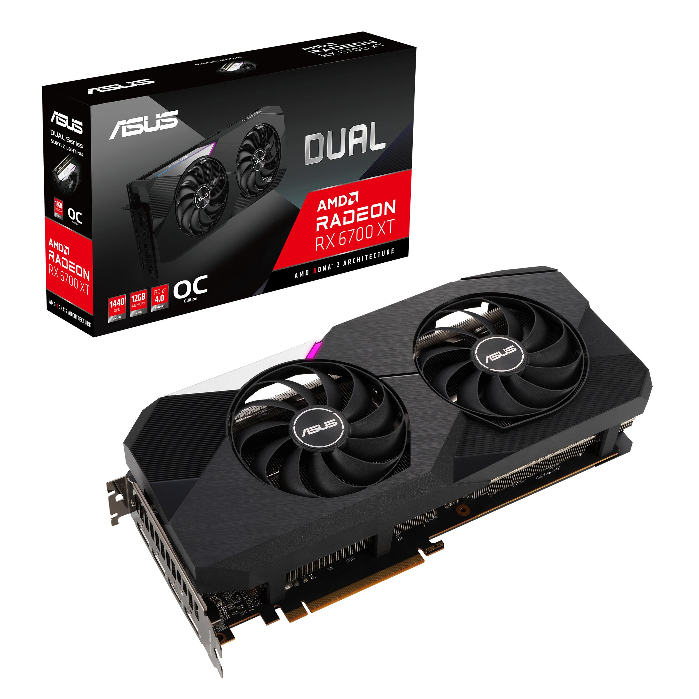 ASUS Dual DUAL-RX6700XT-O12G (90YV0G83-M0NA00) (AMD, Grafikkarte)
