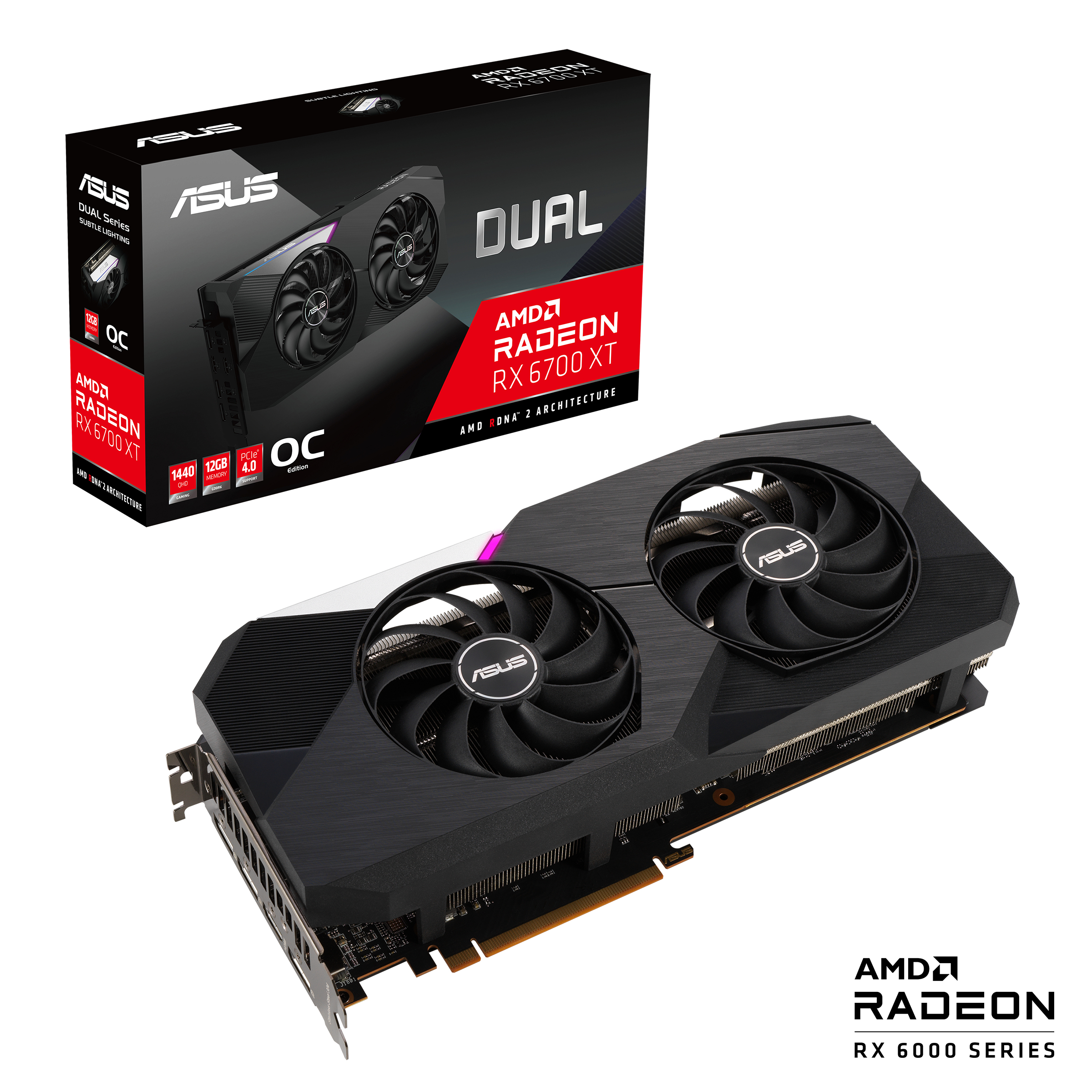 ASUS Dual DUAL-RX6700XT-O12G (90YV0G83-M0NA00) (AMD, Grafikkarte)