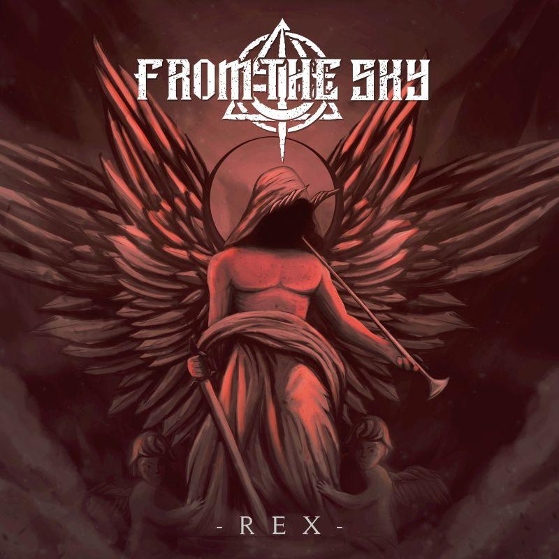 Album borító egy szárnyas figurával, aki trombitát tart, a FROM THE SKY és REX szavakkal.