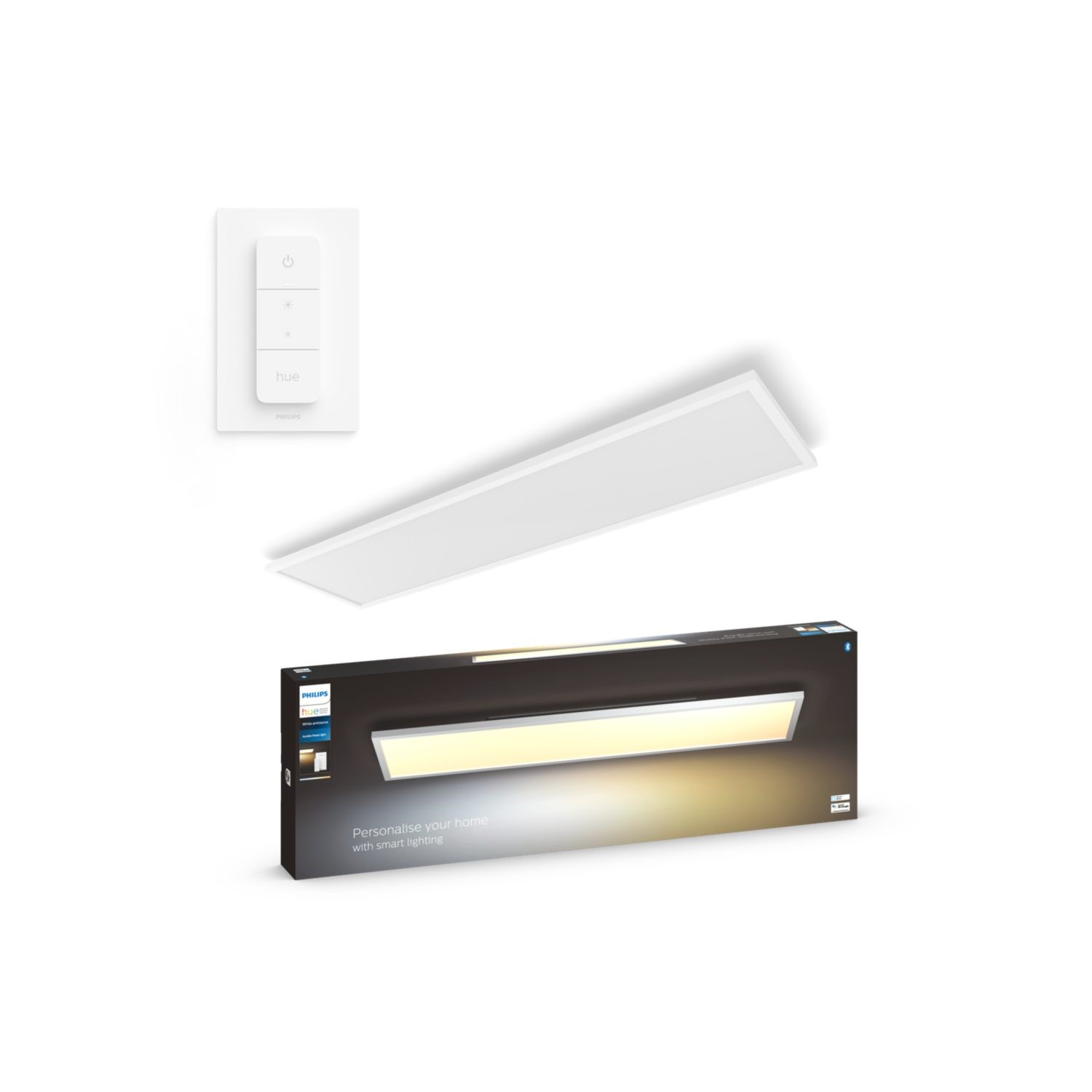 Lámpara portátil Bluetooth – Philips Hue Aurelle, De Techo, LED, Luz Blanca, Alexa y Google Home, Blanco