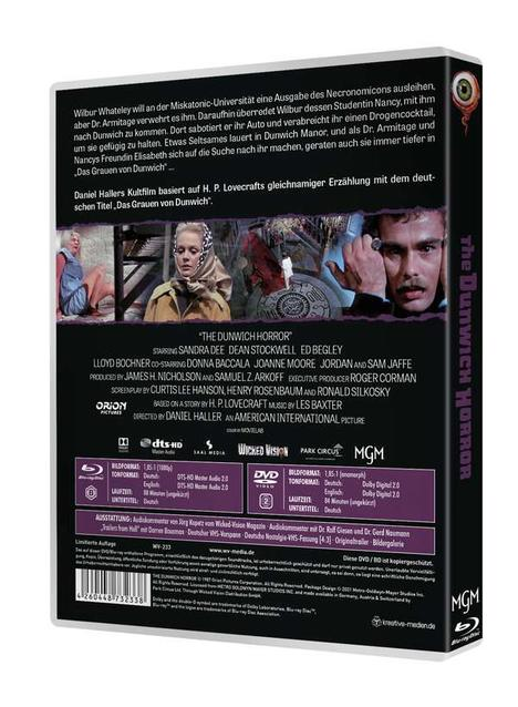 DVD-Hülle Rückseite mit Filmtitel und Bildern aus dem Film. Text in verschiedenen Sprachen.