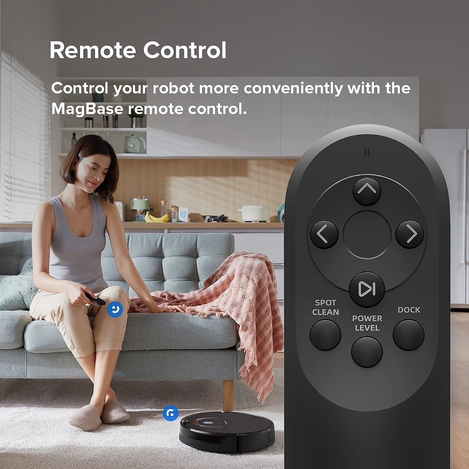 Robot aspirador - Roborock E5, 2500 Pa, 640 ml, 200 min, WiFi, Depósito de agua y polvo, Negro