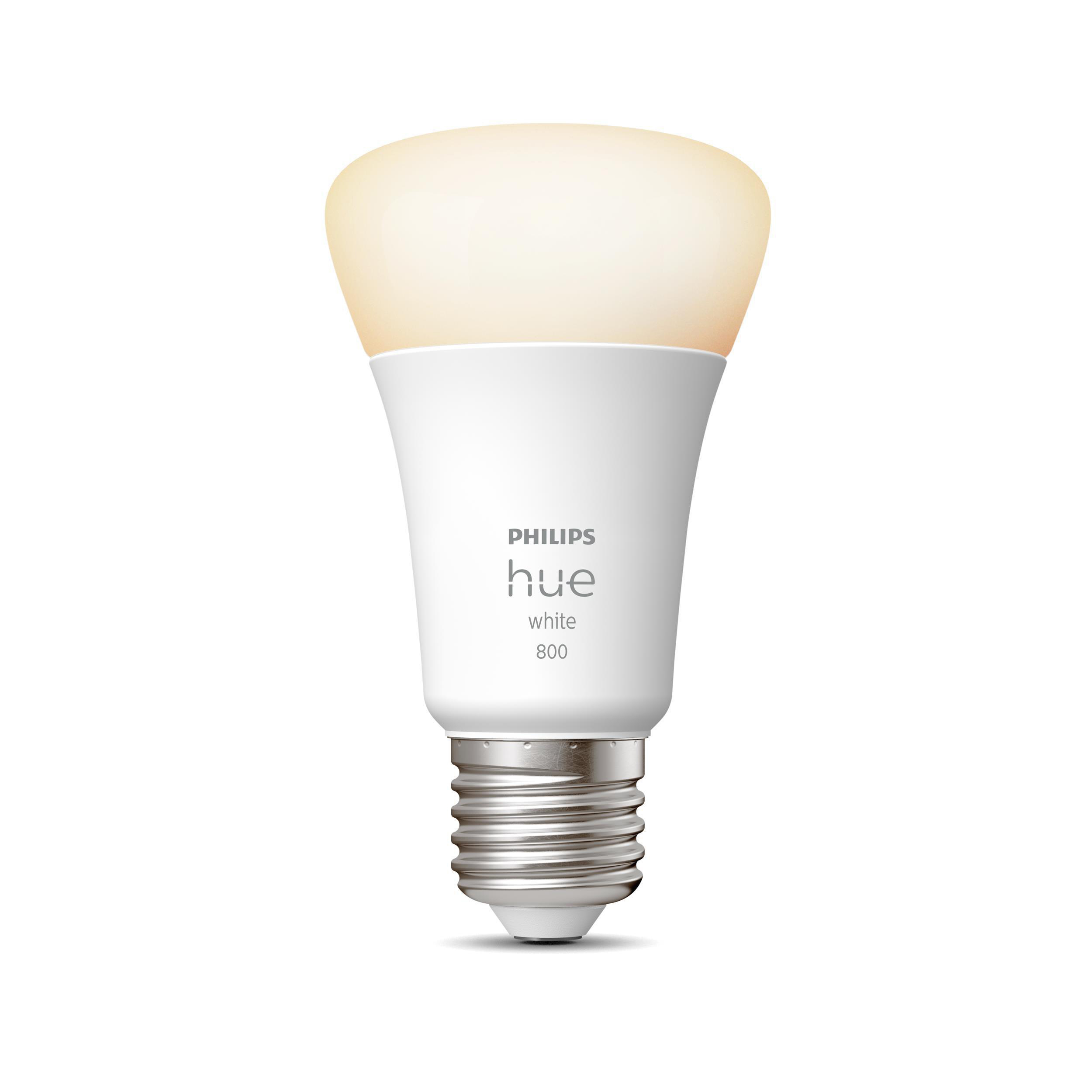 PHILIPS White E27 LED Lampe 800lm 60W inkl. Philips Hue Dimmschalter Smarte Glühbirne Warmweiß