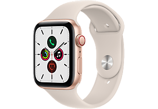 APPLE Watch SE GPS + Cellular 44mm Aluminiumboett i Guld - Sportband i Starlight