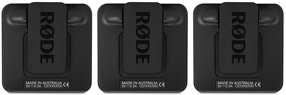 RODE Wireless GO II Mikrofonsystem, Kabellos, 2.4GHz, 3.5mm/USB-C, 7h Akkulaufzeit, Schwarz
